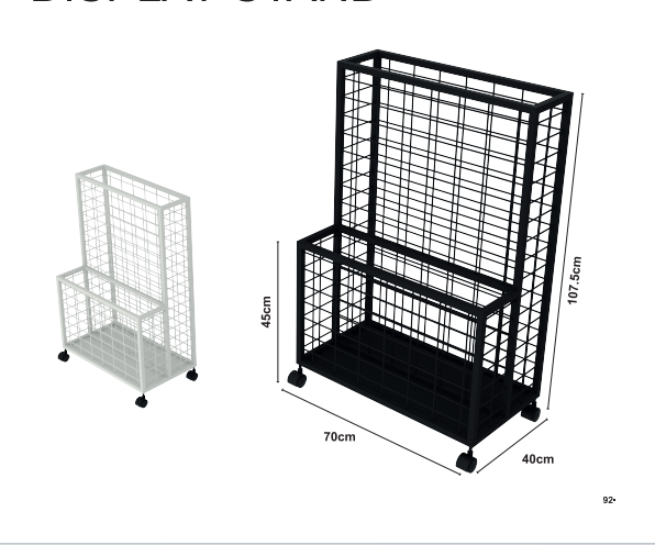 روشنی ٹیوب ڈسپلے سٹینڈ